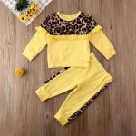 Leopard Ruffle 2 Piece Set Yellow 4-5Y - The Purple Lovey