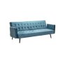 - Wina Velvet Sleeper Couch - Teal/black Legs