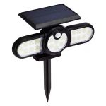 3-HEAD Rechargeable Solar Outdoor Wall And Ground Light