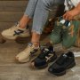 Women's Lightweight Running Sneakers - Casual Dad Shoes With Lace-Up Closure Versatile Flat Sole Breathable Fabric & Faux Cover Upper