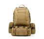 Tactical Backpack With 3 Molle Bags 55L - Khaki