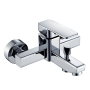 High Pressure Square Shower Faucet With Mixer Valve - Silver