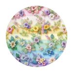 Forget Me Not On Rainbow Colours 2 3M Round Tablecloth