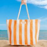 Broad Stripe Beach Bag Orange