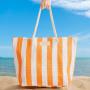 Broad Stripe Beach Bag Orange