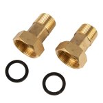 Water Meter Tail Pce Set 50MM + Nut & Washer Br