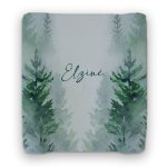 Forest Green Baby Changing Mat Cover Water Colour Woodlands Tree