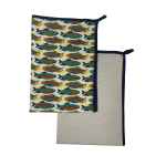 Fishies Kitchen Towel Set Of 2
