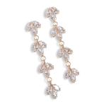Goldair Gold Diamante Four Drop Earrings