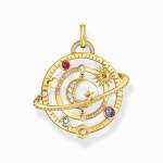 Yellow-gold Plated Pendant With Planetary Ring