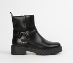 Black Chunky Ankle Boots For Women - 8