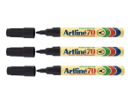 EK70 Permanent Marker Black - Pack Of 3