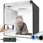 Bi-color LED Photo Light Box 40X40 Inch Dimmable Leds Product Photography Lighting Tent With High Cri 98 3 Colors Backdrops For