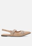 Plum Keira Slingback Flat - Camel
