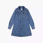 Levi's Levis Girls Western Denim Shirt Dress In Blue - Blue XL