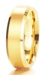King Will Gold 6MM Matte Finish Tungsten Carbide Ring Gold Plated Comfort Fit Wedding Band 10