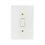Crabtree Classic Switch +cov 4X2 1L 2W 20A Stl Wht