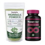Organic Moringa Powder & Tummy Fat Destroyer Capsules For Weight Loss