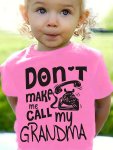 Don't Make Me Call My Grandma Graphic Print Girls' Crew Neck Tees Short Sleeve T-shirts For Spring And Summer As Gifts For Girls