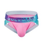 Jockmail Neon Retro Side Cut Brief - Pink