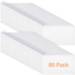 Reginary 80 Pack Canvas Zipper Makeup Bags Bulk Pencil Pouches Blank Diy Craft Canvas Cosmetic Bag Pouch With Zipper For Makeup