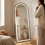 Smart Touch Arch LED Full Length Floor Standing Mirror