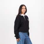 Truida Kestell Tops Ls Rugby Jersey Plain Em Black - 4XL