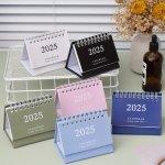 2025 Desk Calendar - 1PC MINI Monthly Flip Calendar Paper Stand-up Office Calendars With Easy Tear-off Pages Calendar Year View