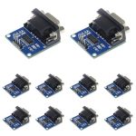 Hibctr 10 Pieces RS232 To Ttl Converter Module Com Serial Port Board MAX3232 MAX232CSE