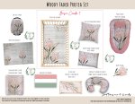 Cot Duvet Bedding Woody Faded Protea Set