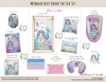 Cot Duvet Bedding Mermaid Blue Under The Sea Set