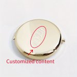 Personalized Compact Mirror - Elegant Stainless Steel Custom Name Engraved Pocket Makeup Mirror 2-SIDED Magnifying Bridesmaid He