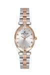 Womens Two-tone Rose Gold & Silver Oval Watch