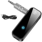 Auxiliary Aux Bluetooth 5.4 Adapter For Car 2 In 1 Bluetooth Receiver Transmitter 3.5MM Jack Wireless Audio Adapter Dongle For T