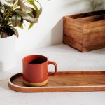 Matte Glaze Coffee Mug With Rim Rust