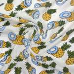 Bulgari 27 Blue Pineapple On White 150CM