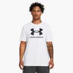 Under Armour Men's Sport Style Logo Short Sleeve Tee 100 White - 10XL