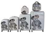 Smte Luxury PC Travel Luggage 6 Piece Little Bear With Keychain