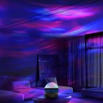 Aurora Borealis Projection Lamp - 7-MODE Remote Control USB Powered Night Light For Bedroom Game Room & Parties - Perfect Birthd