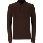 Polo Mens Essential Pique Ls Golfer Brown - Brown 3XL