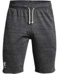 Men's Ua Rival Terry Shorts - Pitch Gray Full HEATHER-012 Sm