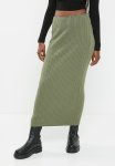 Knit Midi Skirt - Khaki