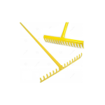 Yellow Steel Rake 16 Tooth Rake - Cleaning Equipment - Sanitize Today