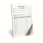 Receipt Book & 2 Parts Of Carbonless Paper - S Order Small Business Invoice Book - 50 Sheets Of White yellow Each