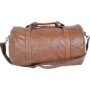 King Kong Leather Sports Duffel Leather Barrel Shaped Bag Pecan