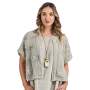 Multi Flower Crochet Cardi - Stone / L/xl
