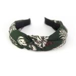 Dark Green Floral Knot Headband