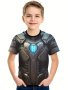 Mechanical Armor 3D Print T-Shirt Tees For Boys Casual Short Sleeve T-shirt For Summer Spring Fall