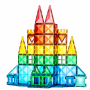 100 Pieces Of Magnetic Tiles Diamond Shape Stem Building Blocks Kids Toy