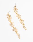 Goldair Gold Plated Cascading Pear & Marquise Cubic Zirconia Earrings - Onesize
